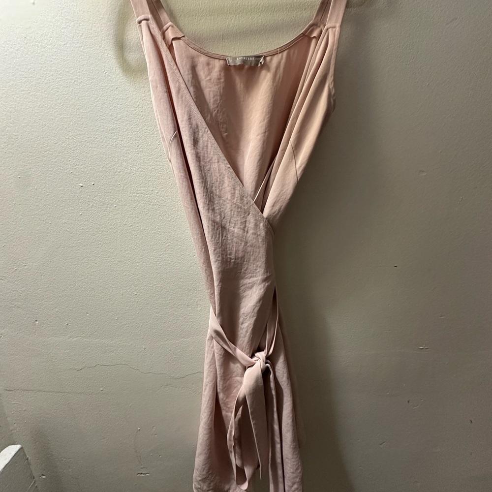 Everlane “Tank Wrap” Dress in Light Pink